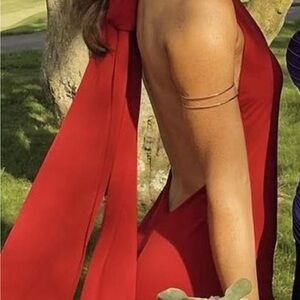 Jlux label Red Golden Evening Maxi Gown  size small